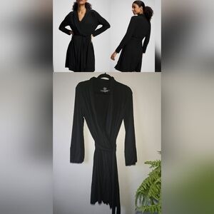 SOMA Cool Nights Black Short Robe ~ Size Small/ Medium